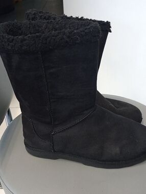SO Black Fleece-Lined Winter & Rain Boots